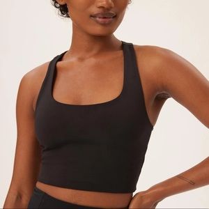 Girlfriend Collective Paloma Halter Bra in Black